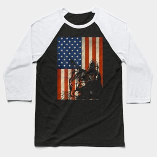 4th Of July Cat Usa American Flag Patriotic Gifts Baseball T-Shirt